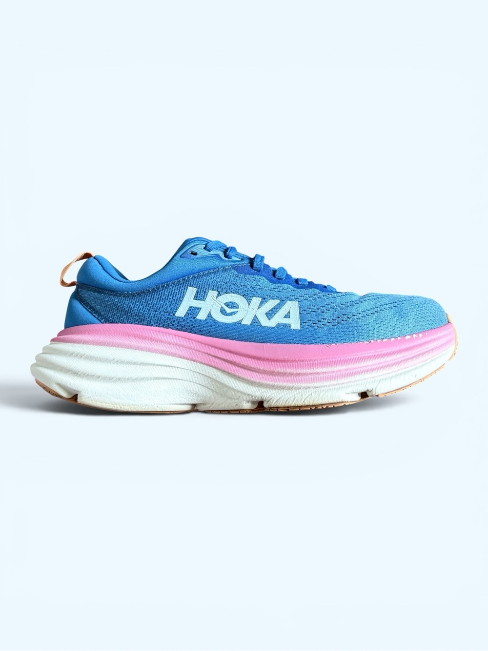 HOKA ONE ONE Bondi 8 Blue Running Sneakers Size 7B Women